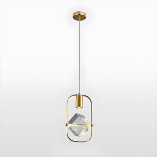 ZOWALA - Modern Bedroom Clear Crystal Diamond Pendant Light Image - 16