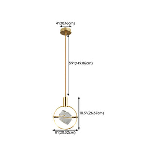 ZOWALA - Modern Bedroom Clear Crystal Diamond Pendant Light Image - 19