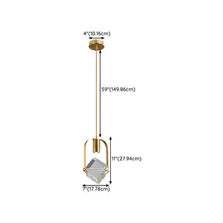 ZOWALA - Modern Bedroom Clear Crystal Diamond Pendant Light Image - 22