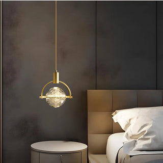 ZOWALA - Modern Bedroom Clear Crystal Diamond Pendant Light Image - 4