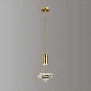 ZOWALA - Modern Bedroom Clear Crystal Diamond Pendant Light Image - 5