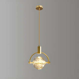 ZOWALA - Modern Bedroom Clear Crystal Diamond Pendant Light Image - 6