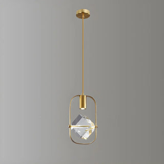 ZOWALA - Modern Bedroom Clear Crystal Diamond Pendant Light Image - 7