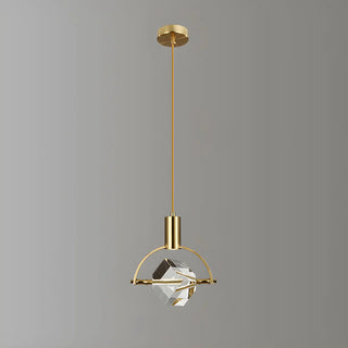 ZOWALA - Modern Bedroom Clear Crystal Diamond Pendant Light Image - 8