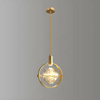 ZOWALA - Modern Bedroom Clear Crystal Diamond Pendant Light Image - 9