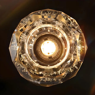 ZOWALA - Modern Bedroom Mini Clear Crystal Globe Pendant Light Image - 7