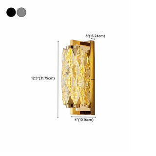 Luxury Gold Geometric Crystal Wall Light Fixture Zawala #size