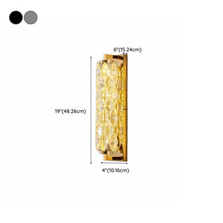 Luxury Gold Geometric Crystal Wall Light Fixture Zawala Image - 17