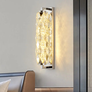 Luxury Gold Geometric Crystal Wall Light Fixture Zawala Image - 4