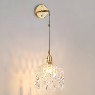 Exquisite Gold Crystal Hanging Pendant Wall Sconce Zawala Image - 11