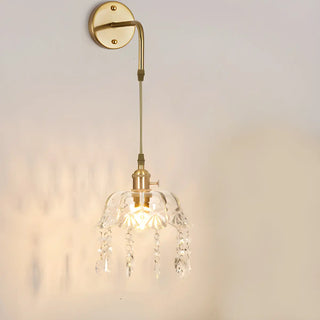 Exquisite Gold Crystal Hanging Pendant Wall Sconce Zawala Image - 5