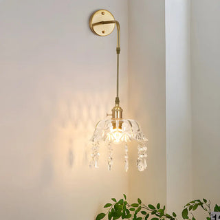 Exquisite Gold Crystal Hanging Pendant Wall Sconce Zawala Image - 6