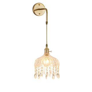 Exquisite Gold Crystal Hanging Pendant Wall Sconce Zawala Image - 7