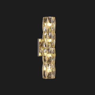 Luxurious Crystal Glass Cylinder Chrome Wall Sconce Zawala Image - 20