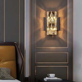 Luxurious Crystal Glass Cylinder Chrome Wall Sconce Zawala Image - 8