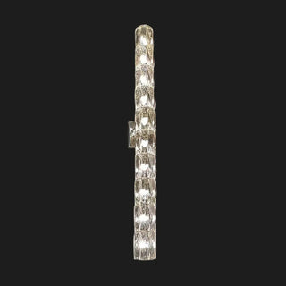Luxurious Crystal Glass Cylinder Chrome Wall Sconce Zawala Image - 9