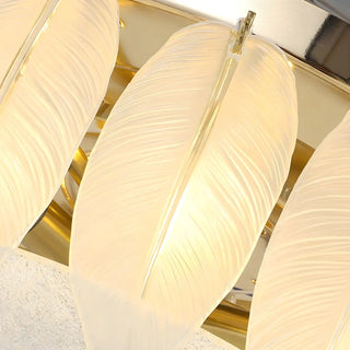 Luxurious Shell Shape Gold LED Ceiling Fan Light Zawala Image - 9