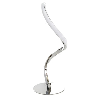 Simple Curved LED Metal Silver Adjustable Table Lamp Zawala Image - 11