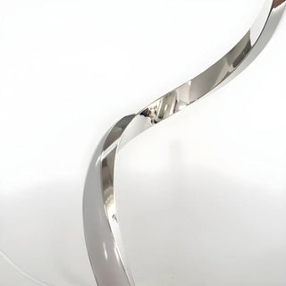 Simple Curved LED Metal Silver Adjustable Table Lamp Zawala Image - 9