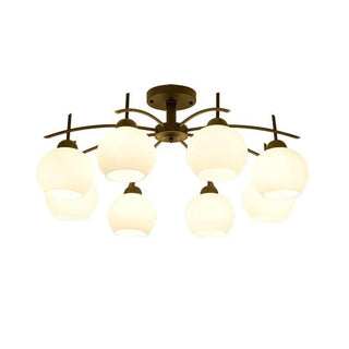 ZOWALA - Gold 8-Light Dome Semi-Flush Mount Light Image - 5