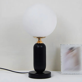 Minimalist White Globe Metal Bedroom Decor Table Lamp Zawala Image - 10