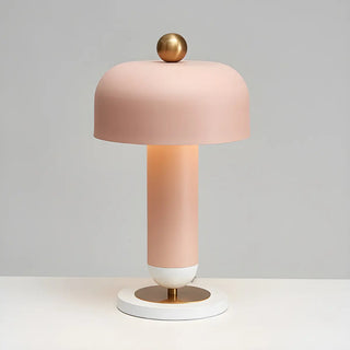 Unique Pink Metal Geometric Decor Bedroom Table Lamp Zawala Image - 4