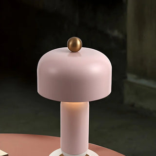 Unique Pink Metal Geometric Decor Bedroom Table Lamp Zawala Image - 5