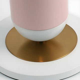 Unique Pink Metal Geometric Decor Bedroom Table Lamp Zawala Image - 6