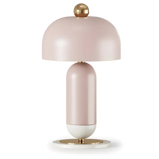 Unique Pink Metal Geometric Decor Bedroom Table Lamp Zawala Image - 9