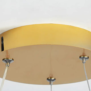 ZOWALA - Circle White Acrylic Crown LED Kids Room Chandelier Image - 9