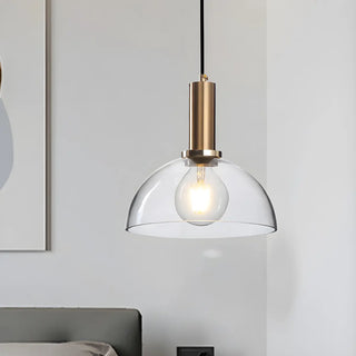 ZOWALA - Modern Clear Glass Dome Dining Room Pendant Light Image - 10