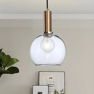 ZOWALA - Modern Clear Glass Dome Dining Room Pendant Light Image - 12
