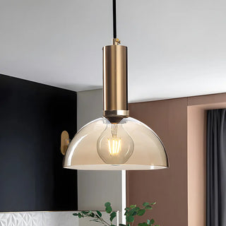 ZOWALA - Modern Clear Glass Dome Dining Room Pendant Light Image - 15