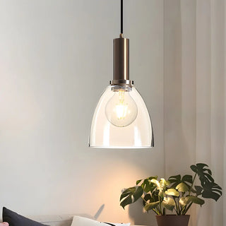 ZOWALA - Modern Clear Glass Dome Dining Room Pendant Light Image - 17