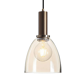 ZOWALA - Modern Clear Glass Dome Dining Room Pendant Light Image - 23