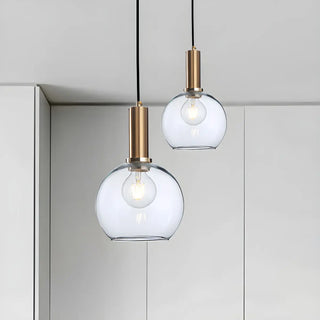 ZOWALA - Modern Clear Glass Dome Dining Room Pendant Light Image - 24