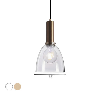 ZOWALA - Modern Clear Glass Dome Dining Room Pendant Light Image - 26