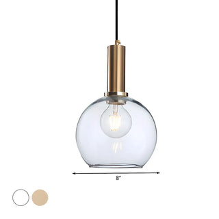 ZOWALA - Modern Clear Glass Dome Dining Room Pendant Light Image - 27