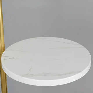ZOWALA - Simple Adjustable Barrel Gold Floor Lamp with Storage Image - 6