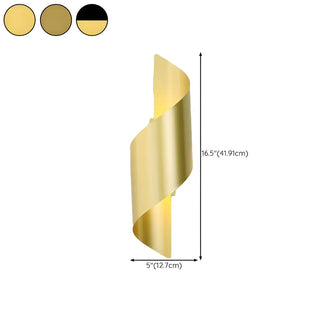 Gold Artistic Metal Spiral Small Wall Light Warm Light Zawala Image - 15