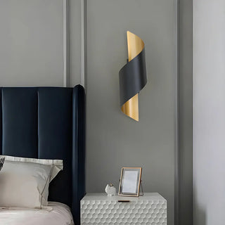 Gold Artistic Metal Spiral Small Wall Light Warm Light Zawala Image - 3