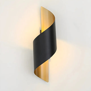 Gold Artistic Metal Spiral Small Wall Light Warm Light Zawala Image - 8
