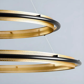 ZOWALA - Gold LED Circular Ring Chandelier Image - 13