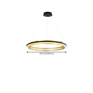 ZOWALA - Gold LED Circular Ring Chandelier Image - 15