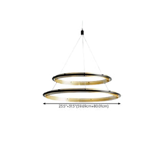 ZOWALA - Gold LED Circular Ring Chandelier Image - 19