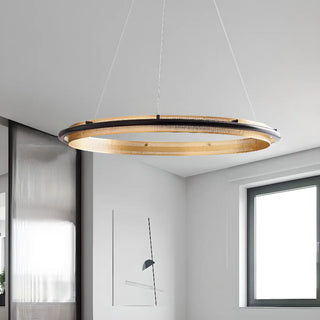 ZOWALA - Gold LED Circular Ring Chandelier Image - 4