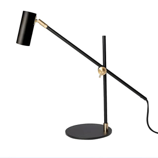 Sleek Gold Adjustable Column Shade Metal Table Lamp Zawala Image - 11