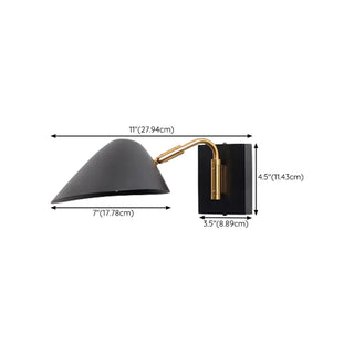 Modern Black Geometric Dual-Arm Rotatable Wall Lamp Zawala #size