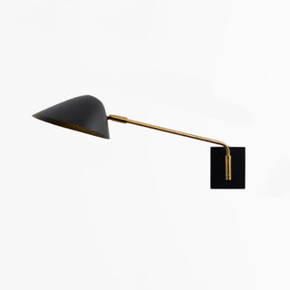 Modern Black Geometric Dual-Arm Rotatable Wall Lamp Zawala Image - 7