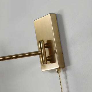 ZOWALA - Contemporary Cylinder Swing Arm Wood Brown Wall Light Image - 8